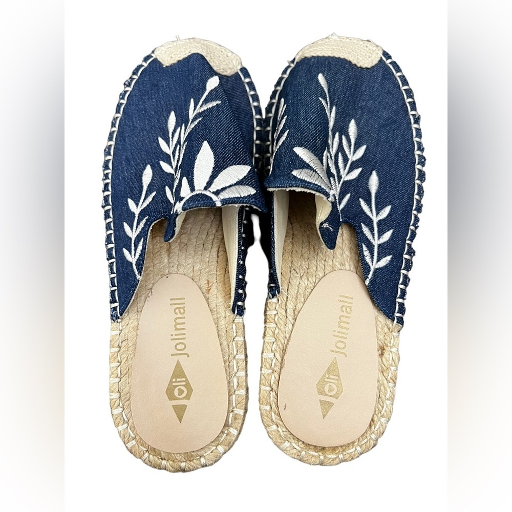 Oli Jollimall Denim Espadrilles NWOT Size 8 but fit smaller